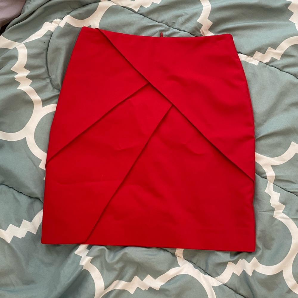 Red pencil skirt